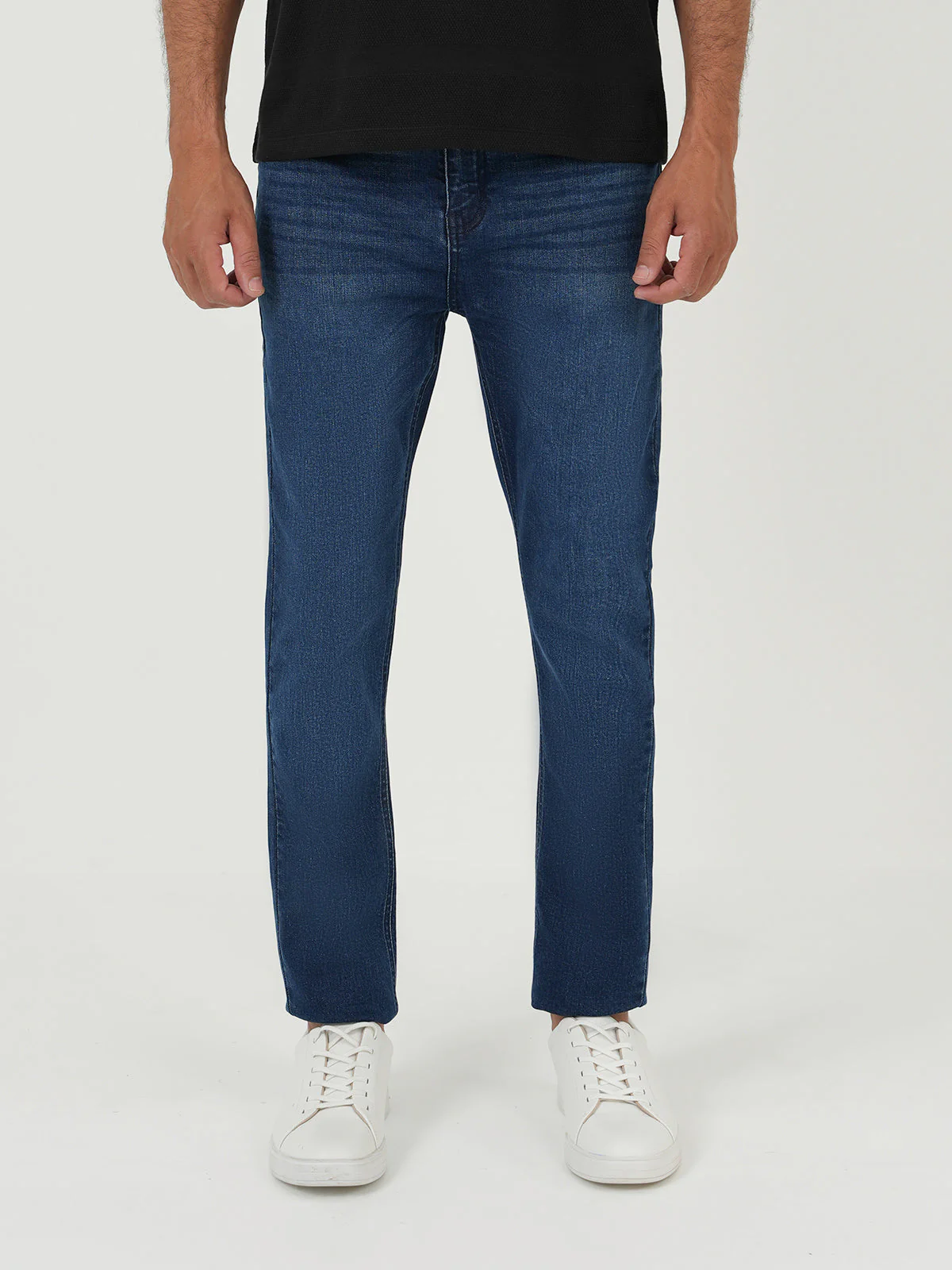 "AIFUMI" Casual Jet Black Straight Fit Denim