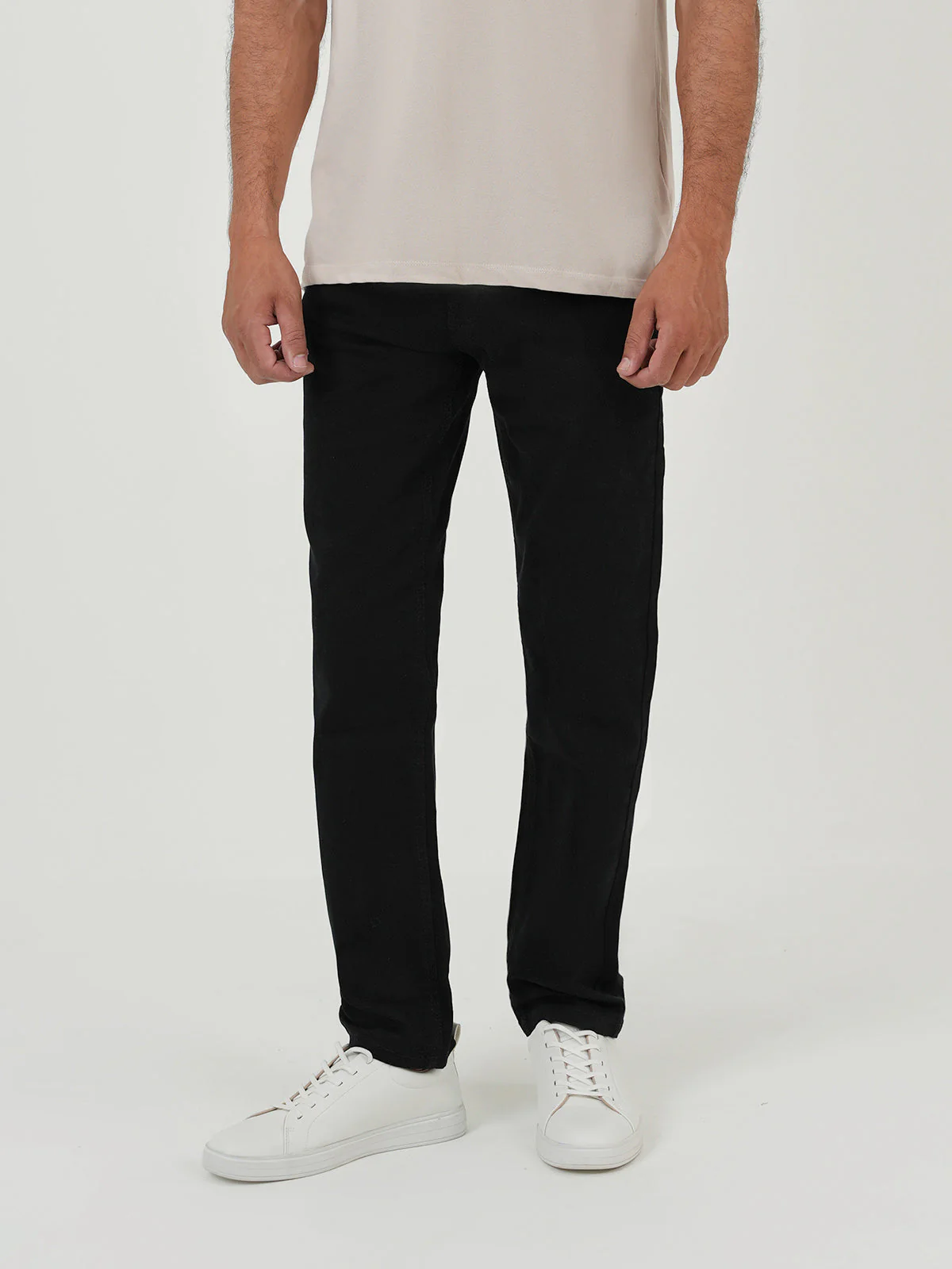 "AIFUMI" Casual Jet Black Straight Fit Denim