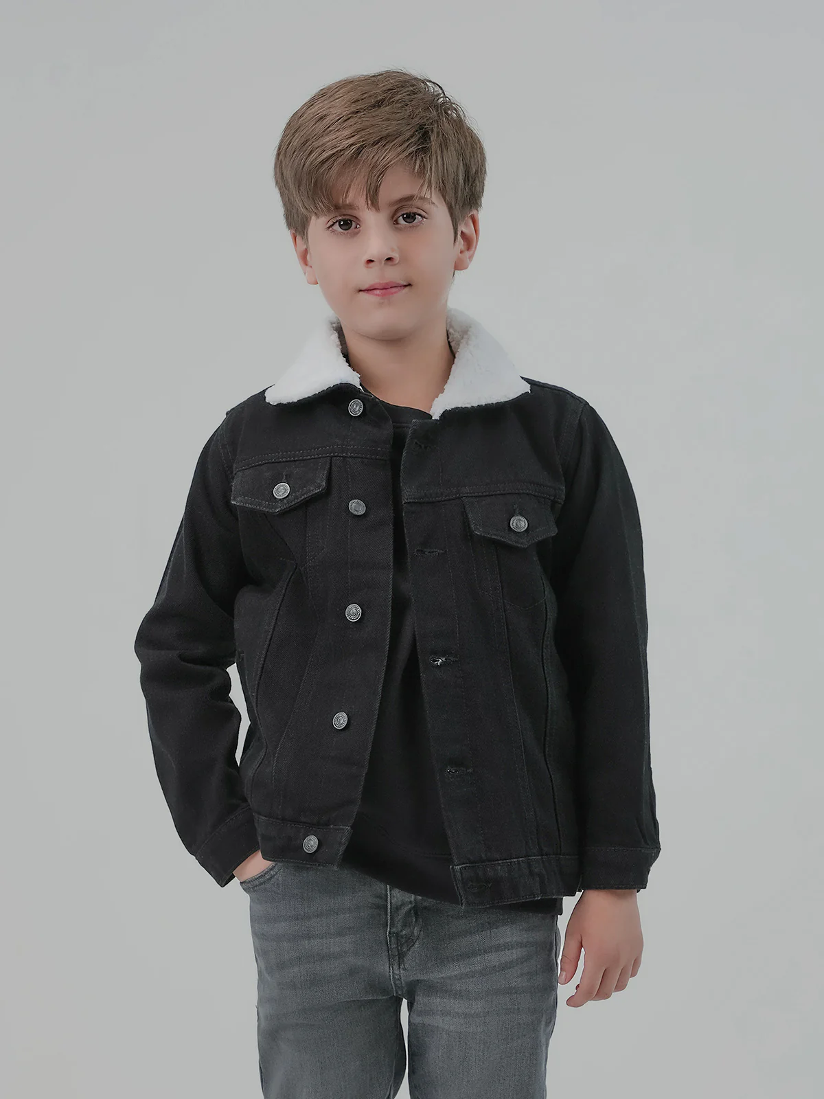 "ANSELM" Trendy Regular Denim Jacket