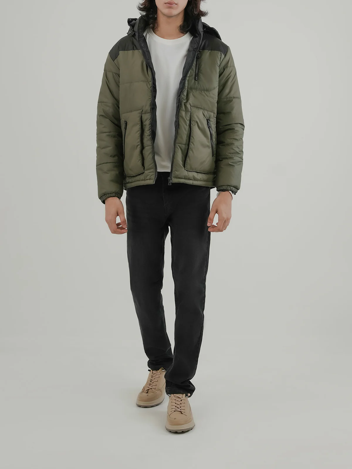 "ATHINS" Regular Fit Bubble Puffer Jacket - Image 2