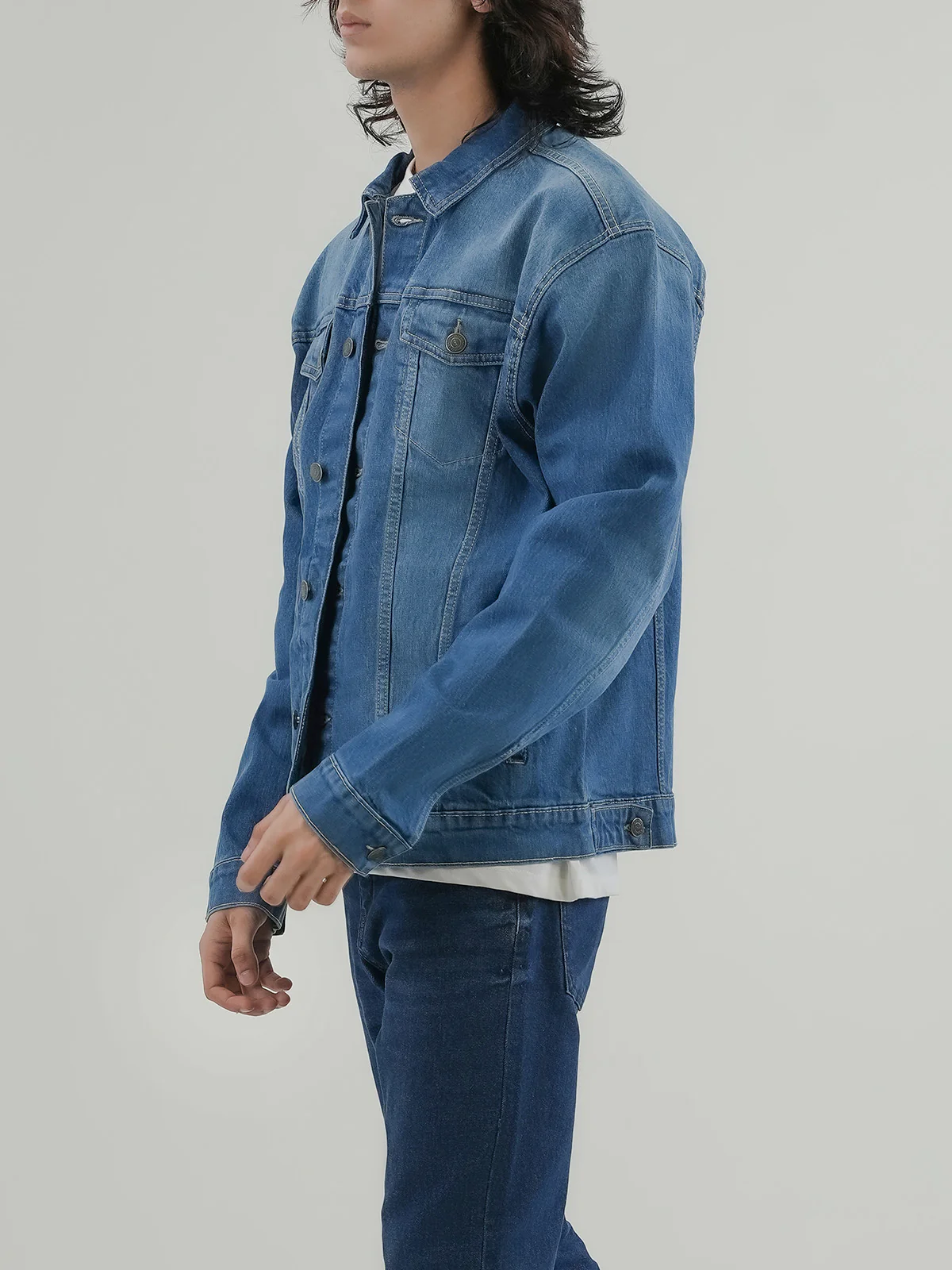 "BLOEM" Basic Regular Fit Denim Jacket - Image 3
