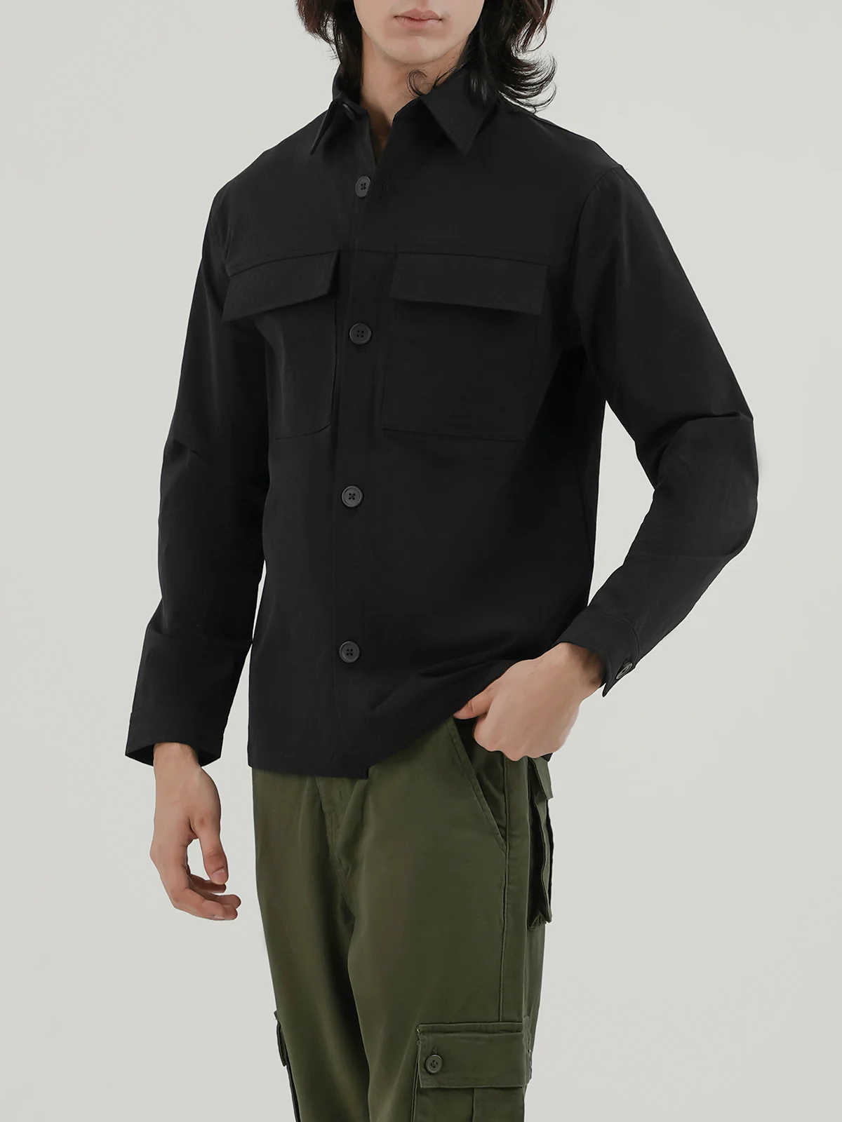 "BOYCE" Shacket Regular Fit Poly Jacket - Image 2