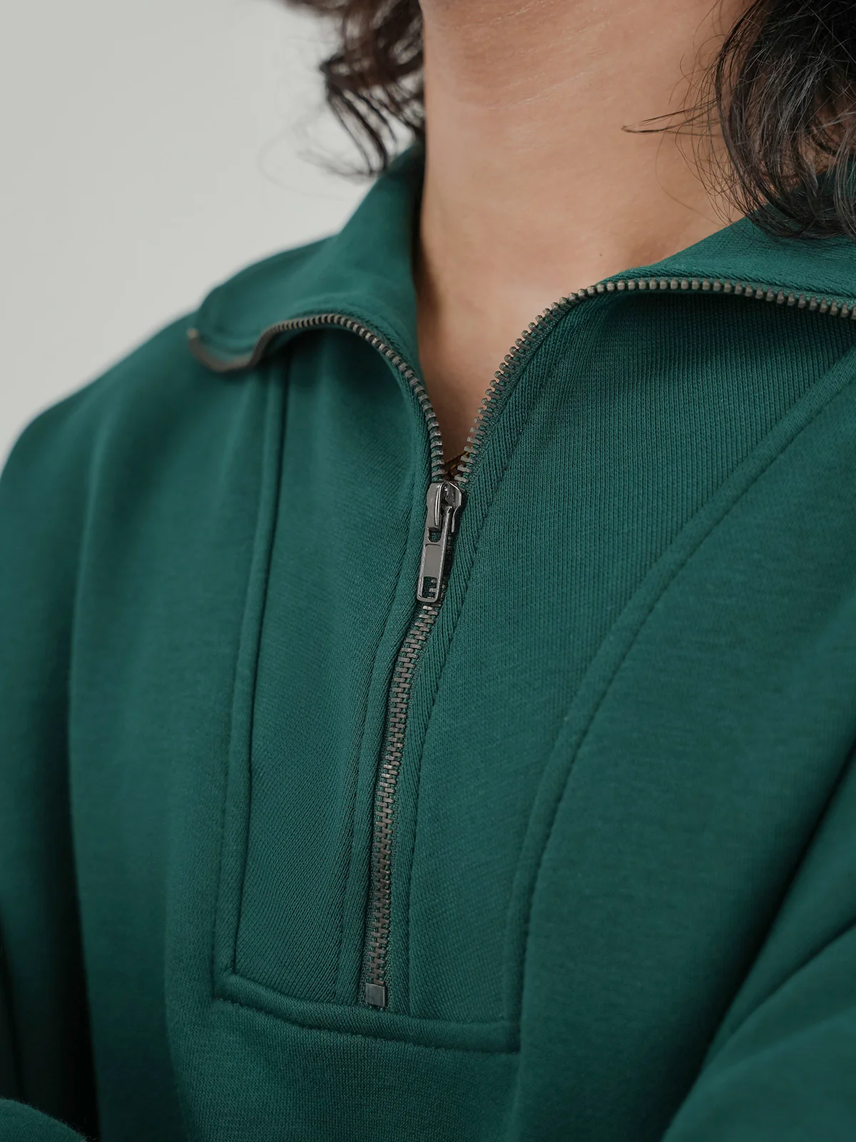 "CINDER" Drop Shoulder Fleece Sweatshirt - Image 5