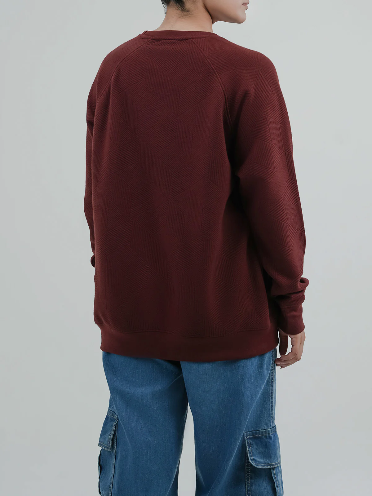 "DEMETER" Textured Fleece Sweatshirt - Image 6