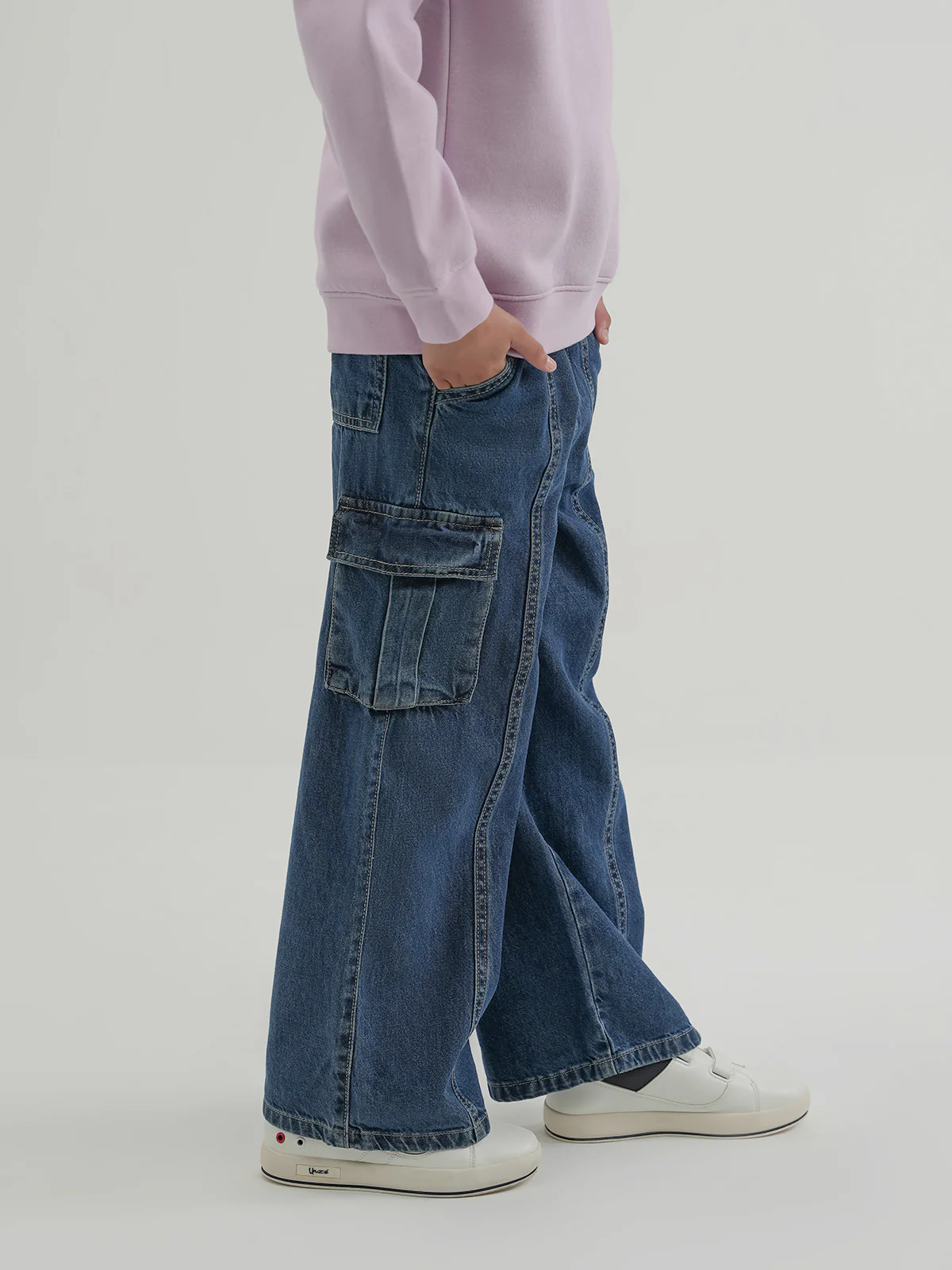 "EZRIA" Trendy Casual Denim Cargo Pant - Image 2