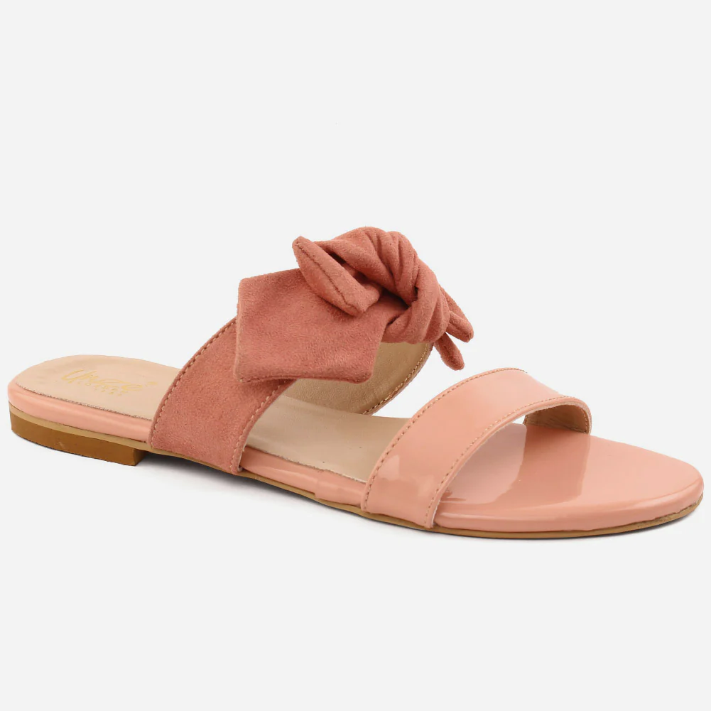 Girl’s "AZULA" Bow-Tie Flat Slippers