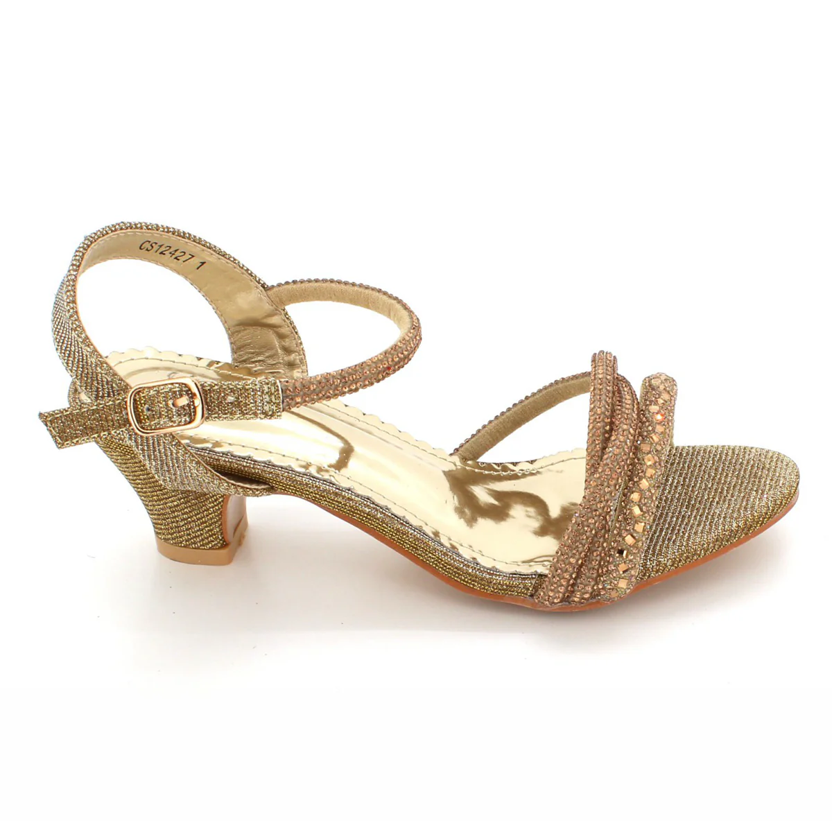 Girls "EMERALD" Crystal Accented Sandals - Image 5