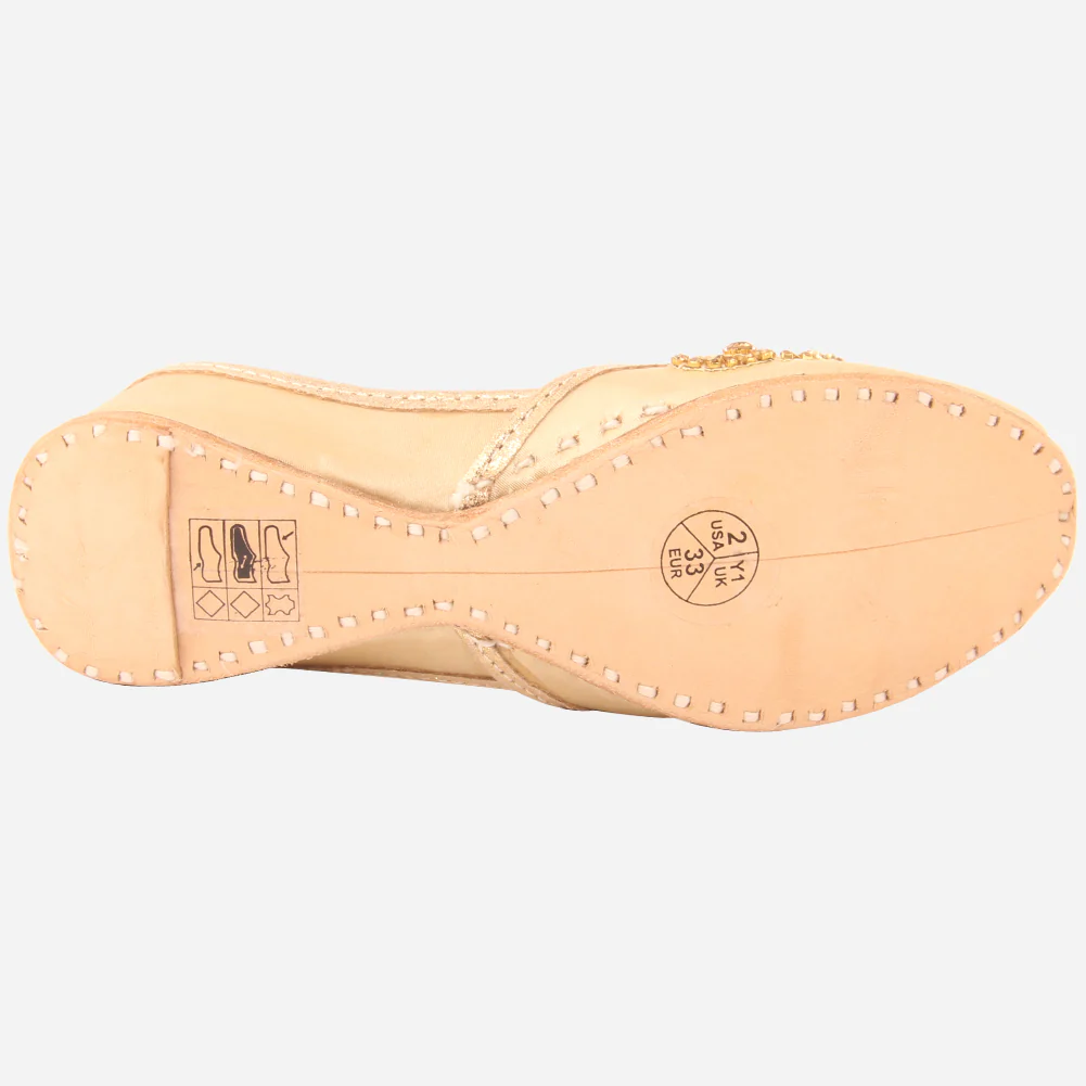 Girls "JASMIN" Embellished Leather Indian Khussa - Image 5