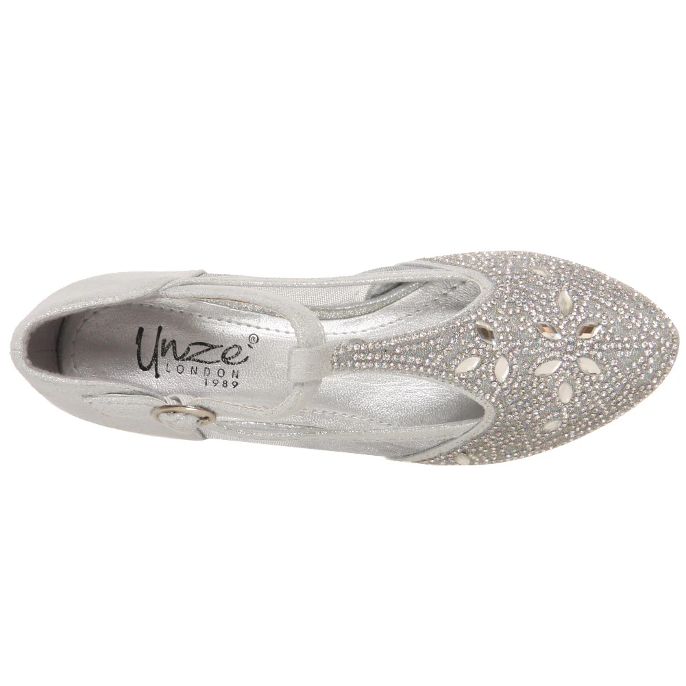 Girls ‘Jewels’ embellished Evening Sandals - Image 4