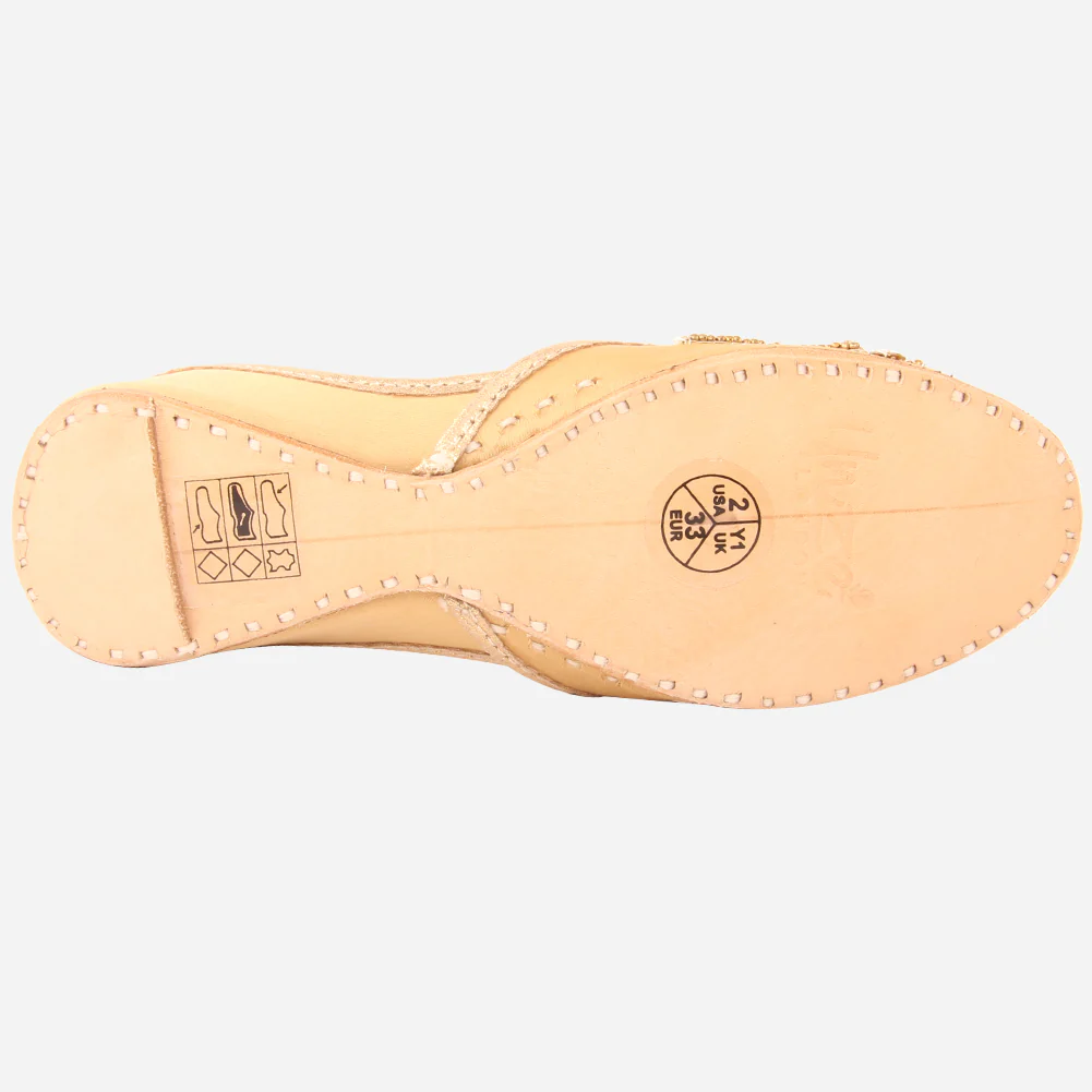 Girls "LYNTON" Embroidered Leather Indian Khussa - Image 5