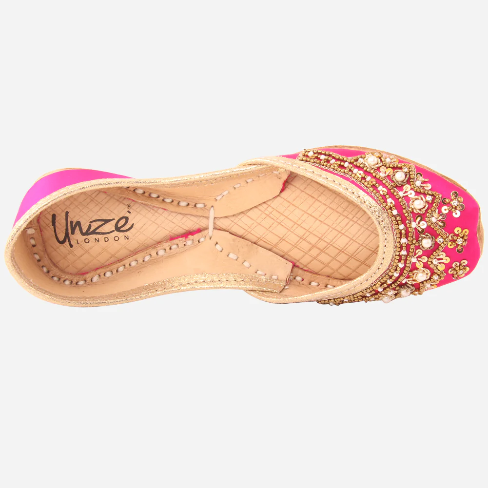 Girls "LYNTON" Embroidered Leather Indian Khussa - Image 4