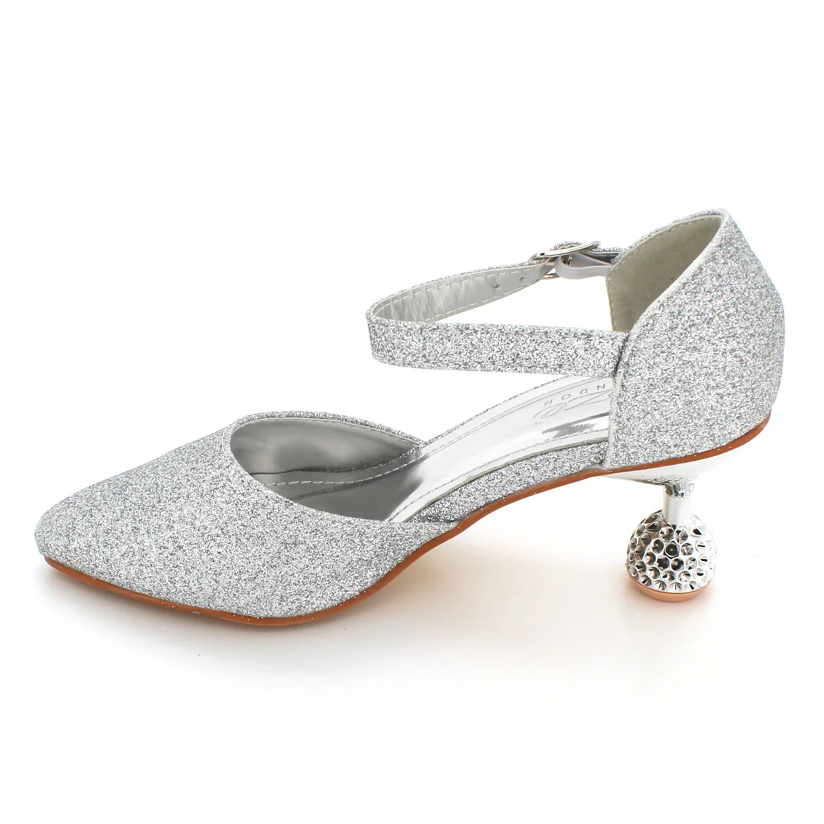Girls "VIDA" Shimmer Pointed Toe Party Sandals - Image 3