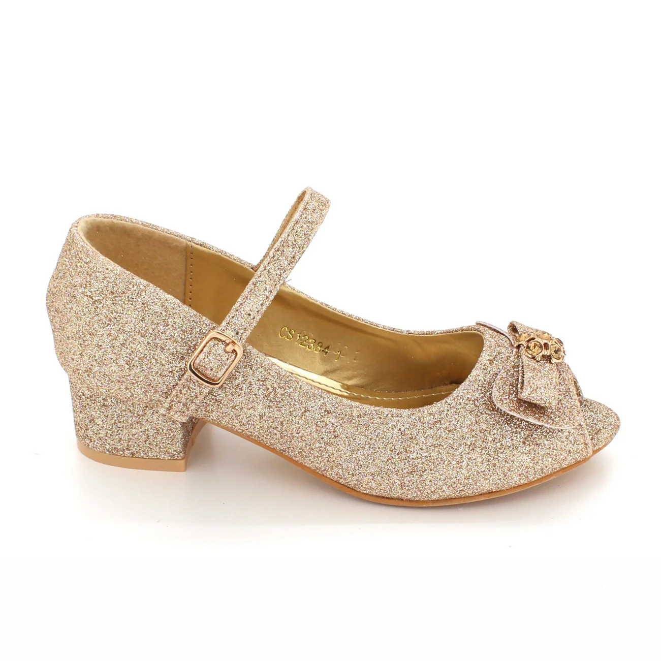 Girls "XANDER" Peep Toe Block Heel Sandals - Image 5