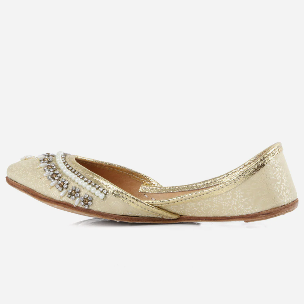 Kids Girls Embellished Traditional Indian Handmade Leather Khussa Jutti Mojari Children Pumps Shoes Size 11-5 UK Child - Image 3