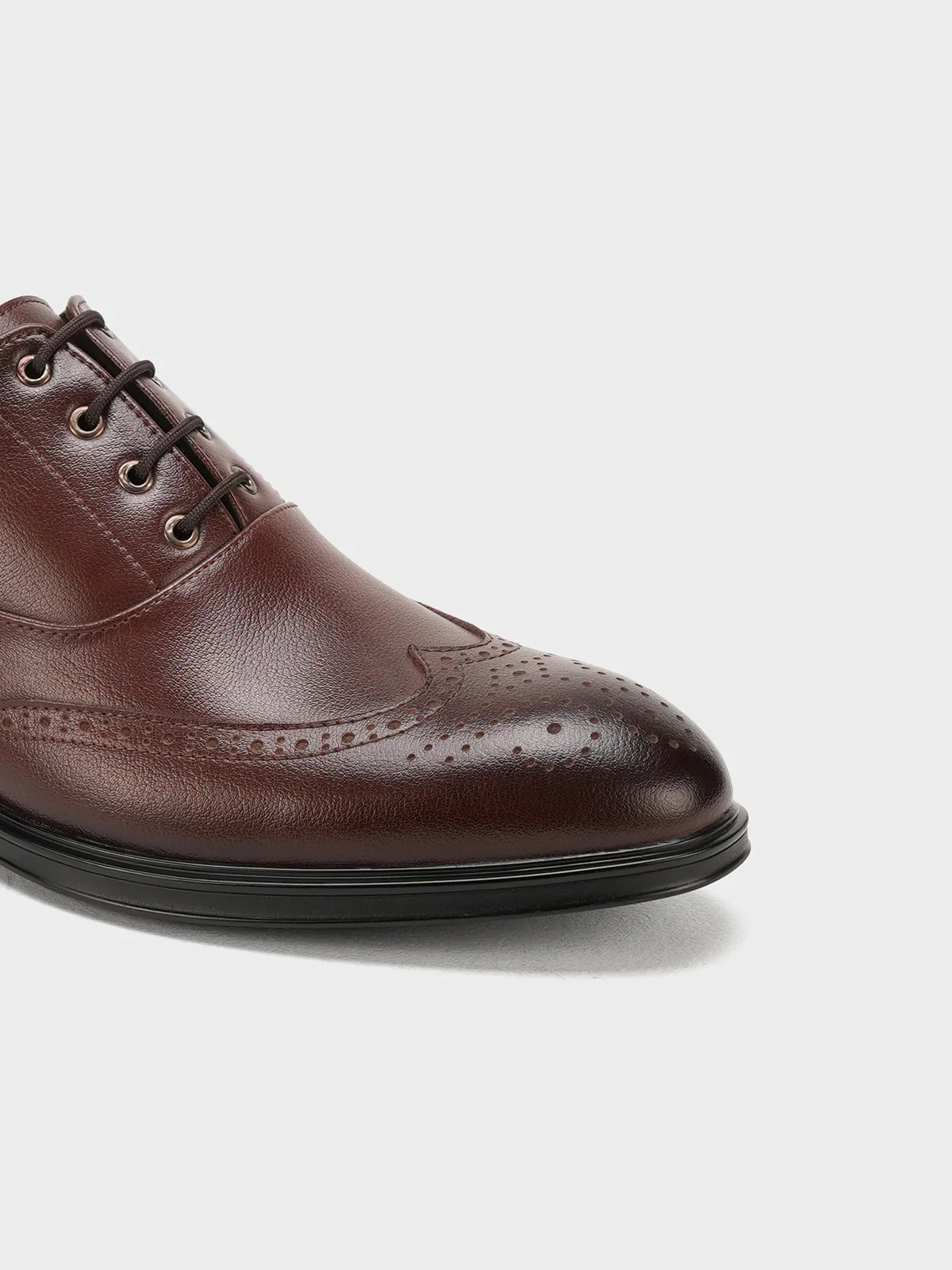 Men "ADARSH" Leather Lace-Up Formal Shoes - Image 7