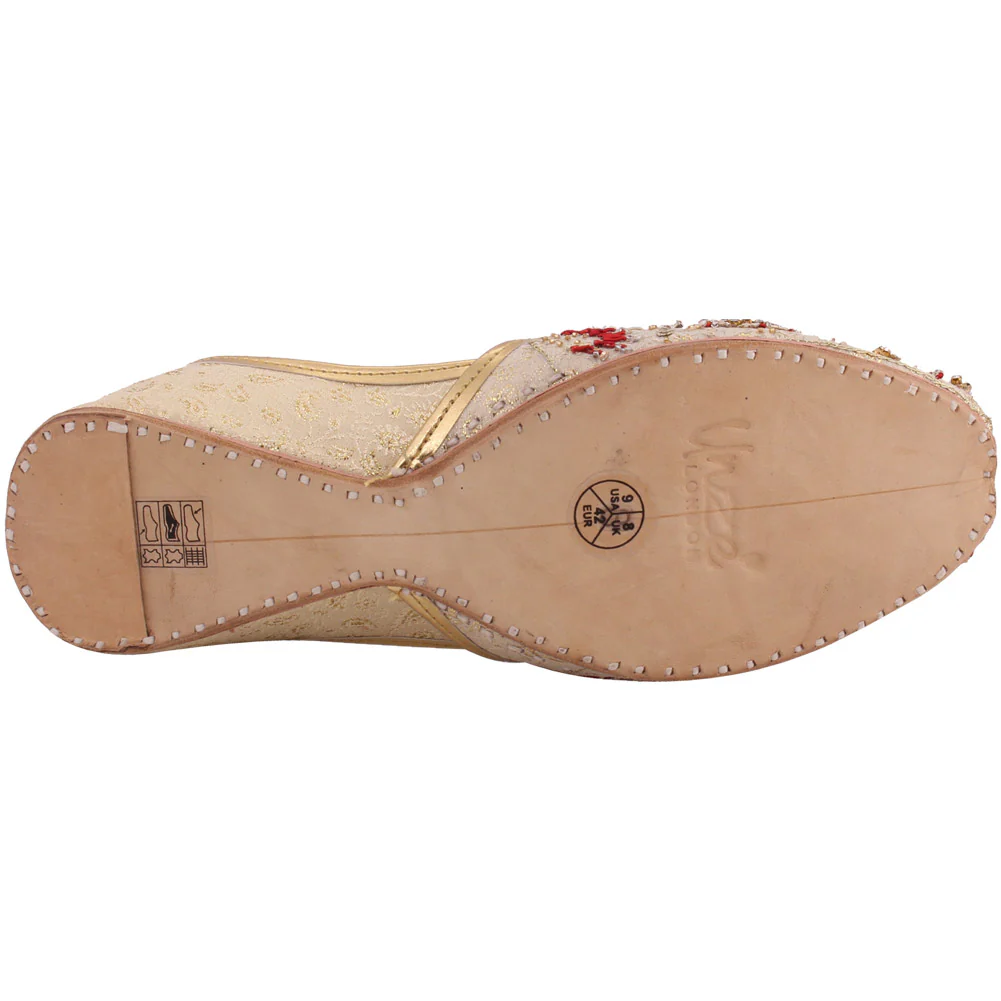 Men “DANE” Traditional Punjabi Embroidered Leather Khussa - Image 5