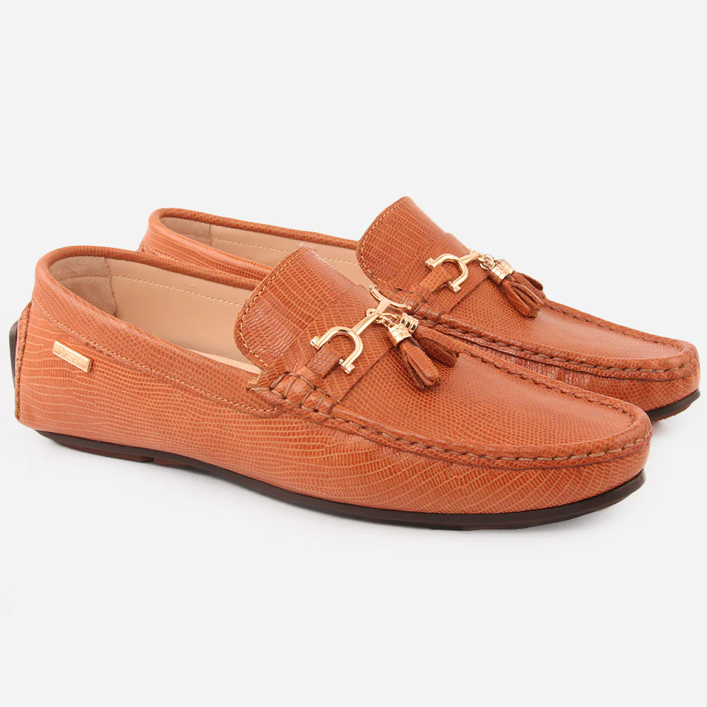 Men "EILIE" Leather Slip Ons Dress Moccasin Shoes - Image 2