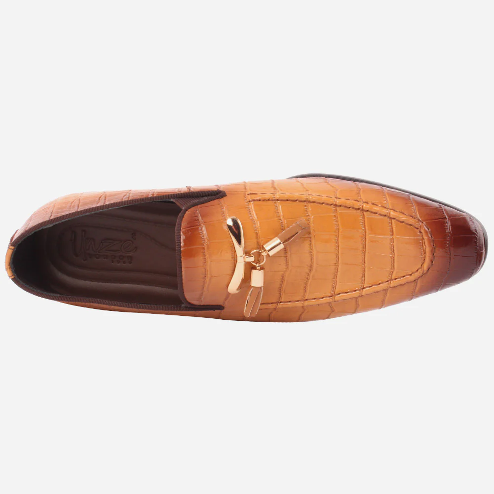 Men "Hugo" Sleek Almond Toe Slip On Shoes - Image 4