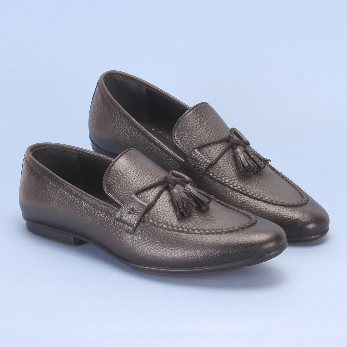 Mens "ENDSON" Leather Formal Slip-on Dress Shoes - Image 6