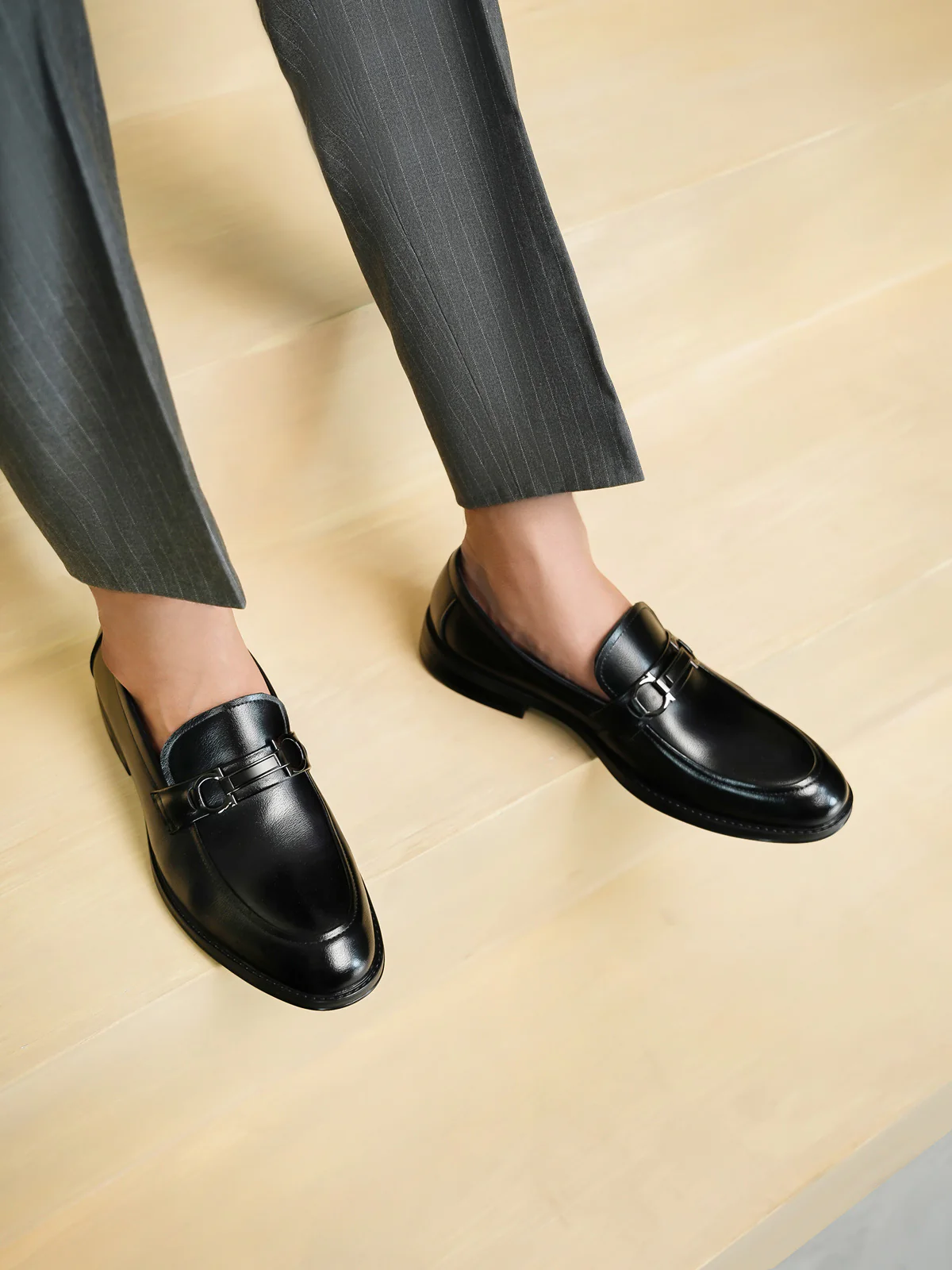Mens "HARTWELL" Almond Toe Formal Leather Shoes