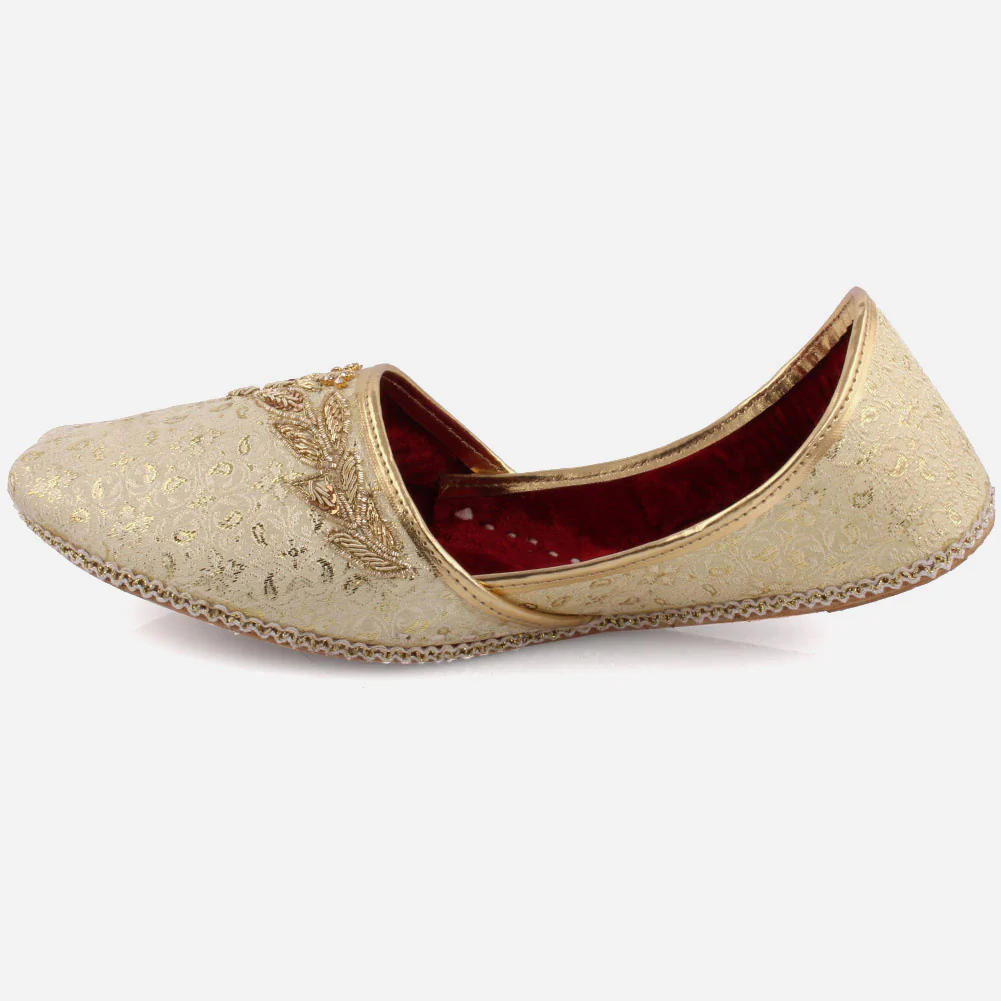 Mens ‘Jess’ Adorned Leather Flat Indian Khussa - Image 3