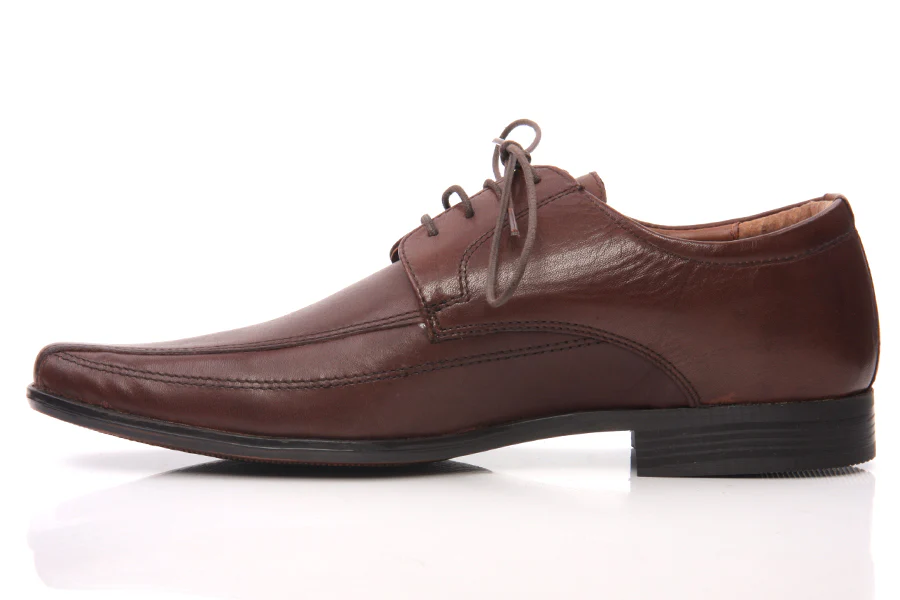 Mens Leather Square Toe Shape Lace Up Shoes - Image 3