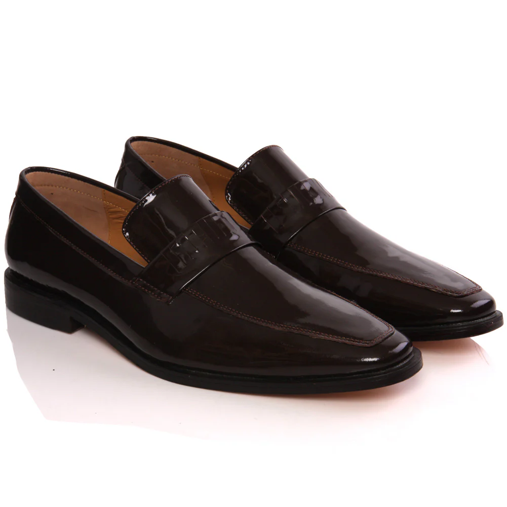 Mens ‘Rassie’ New Fashion Pointy Toe Slip-on Smart Dress Shoes Leather - Image 2