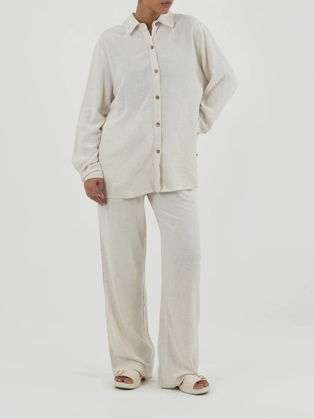 "ORAEFO" Regular fit Linen Co-Ord Set - Image 2