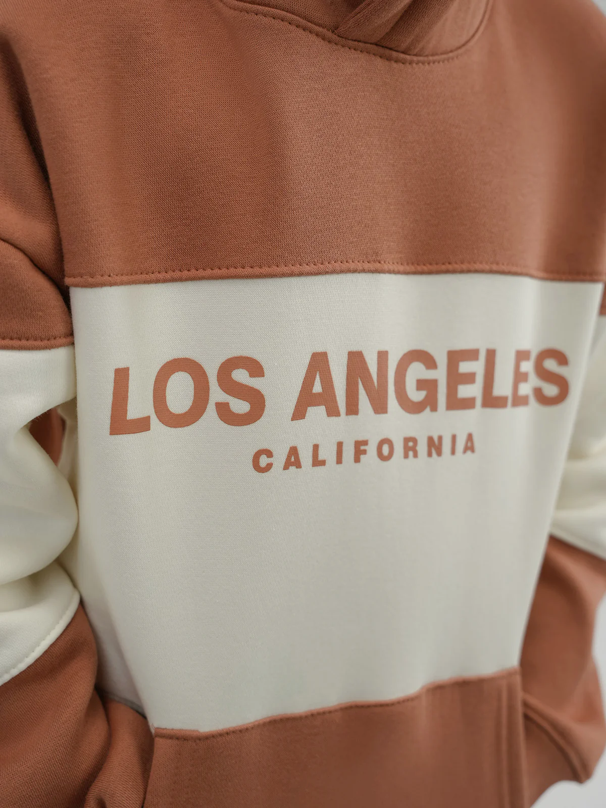 "RIQUIN" Cut & Sew Fleece Hoodie - Image 4