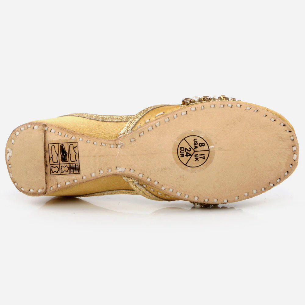 Shalimar Baby Infants Crystals Diamantes Traditional Indian Handmade Leather Khussa Jutti Mojari Children Pumps Shoes Size 1-13 UK Child - Image 5