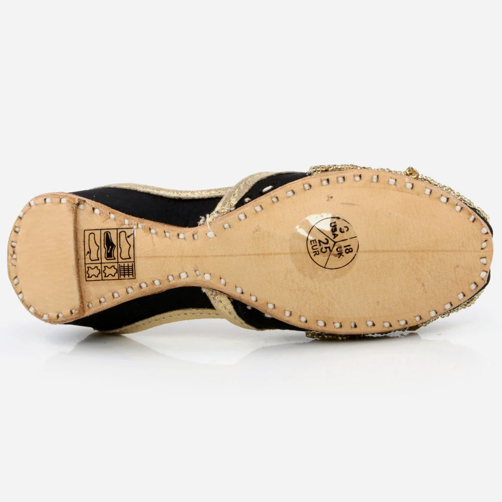 Shalimar Baby Infants Crystals Diamantes Traditional Indian Handmade Leather Khussa Jutti Mojari Children Pumps Shoes Size 1-13 UK Child - Image 5