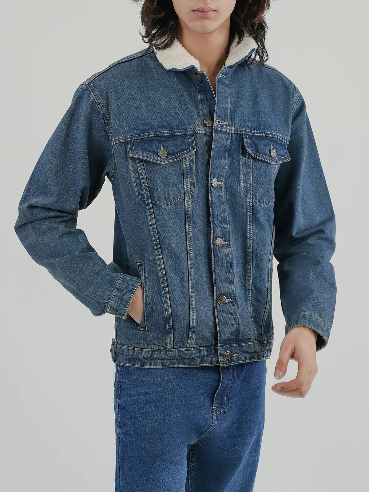 "WEIDE" Comfort Regular Fit Denim Jacket - Image 3