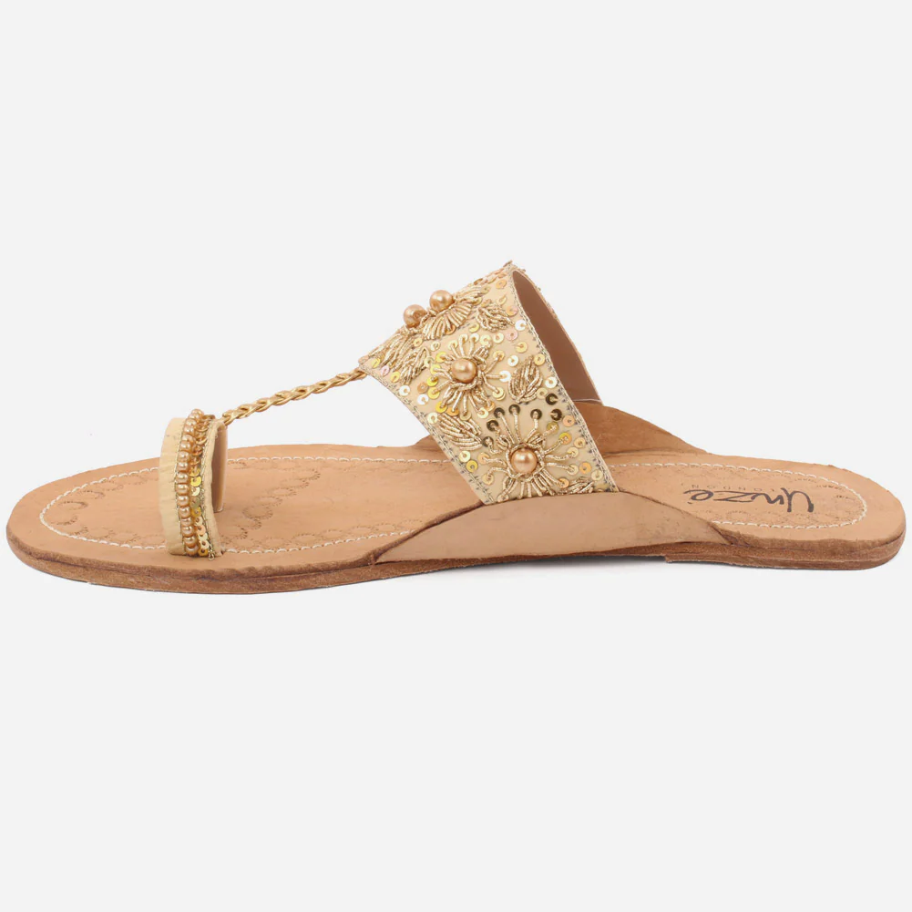 Women "AMADEO" Stylish Kolhapuri Slippers - Image 3