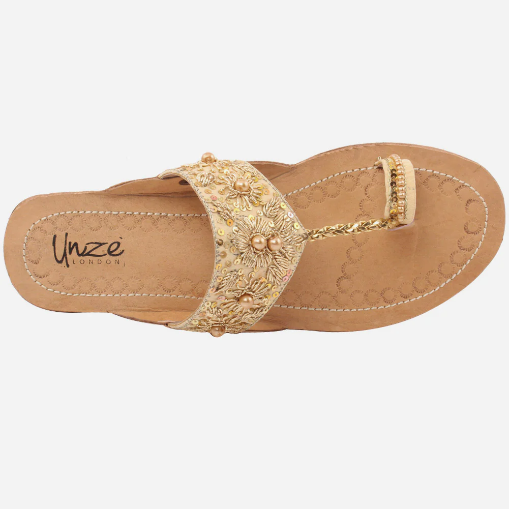 Women "AMADEO" Stylish Kolhapuri Slippers - Image 4