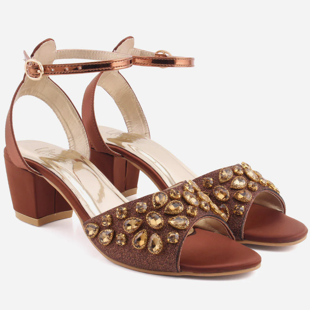 Women "AMELA" Glittering Bridal Sandals - Image 2