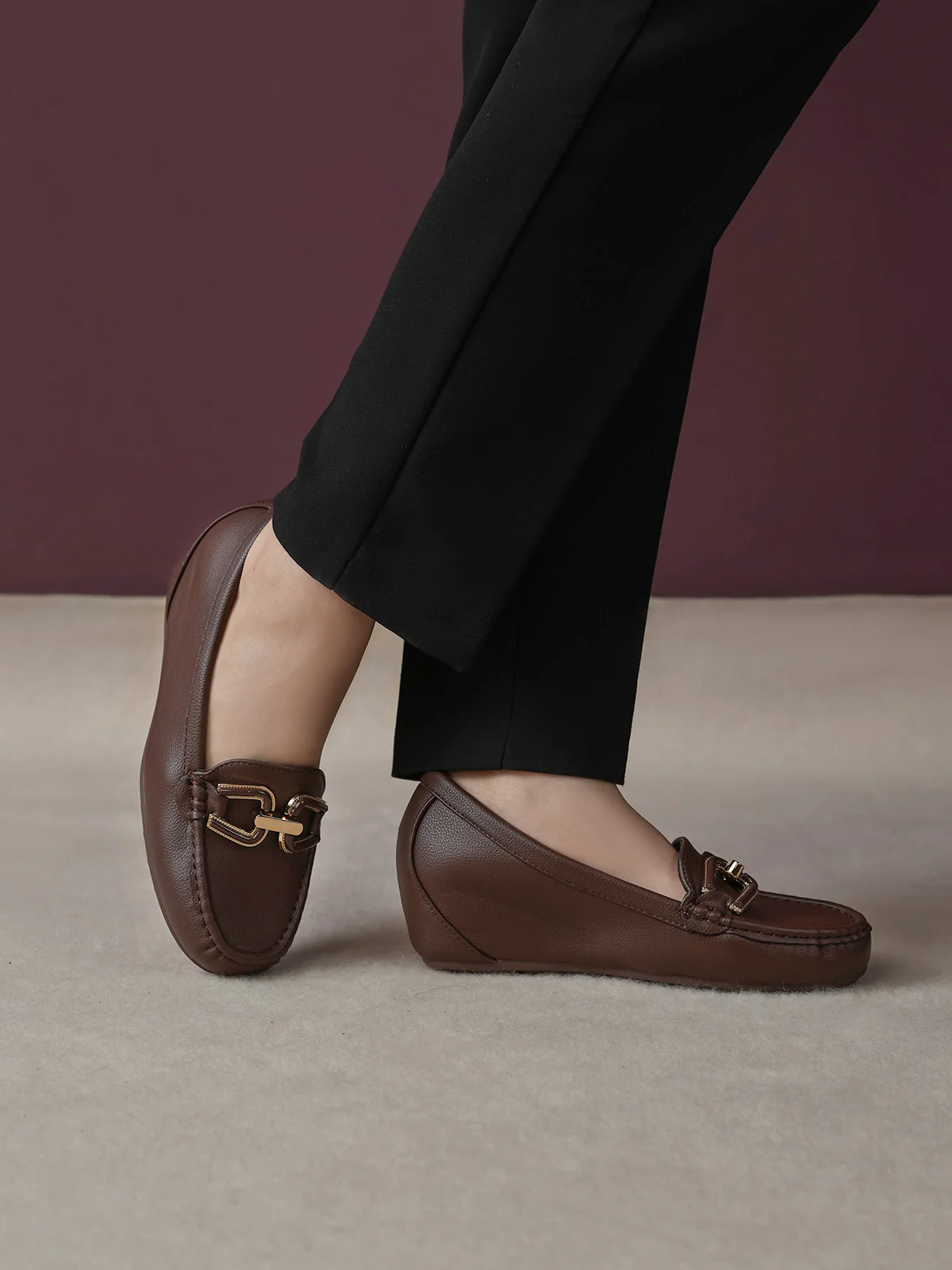 Women "ARETHA" Wedge Style Moccasins - Image 6