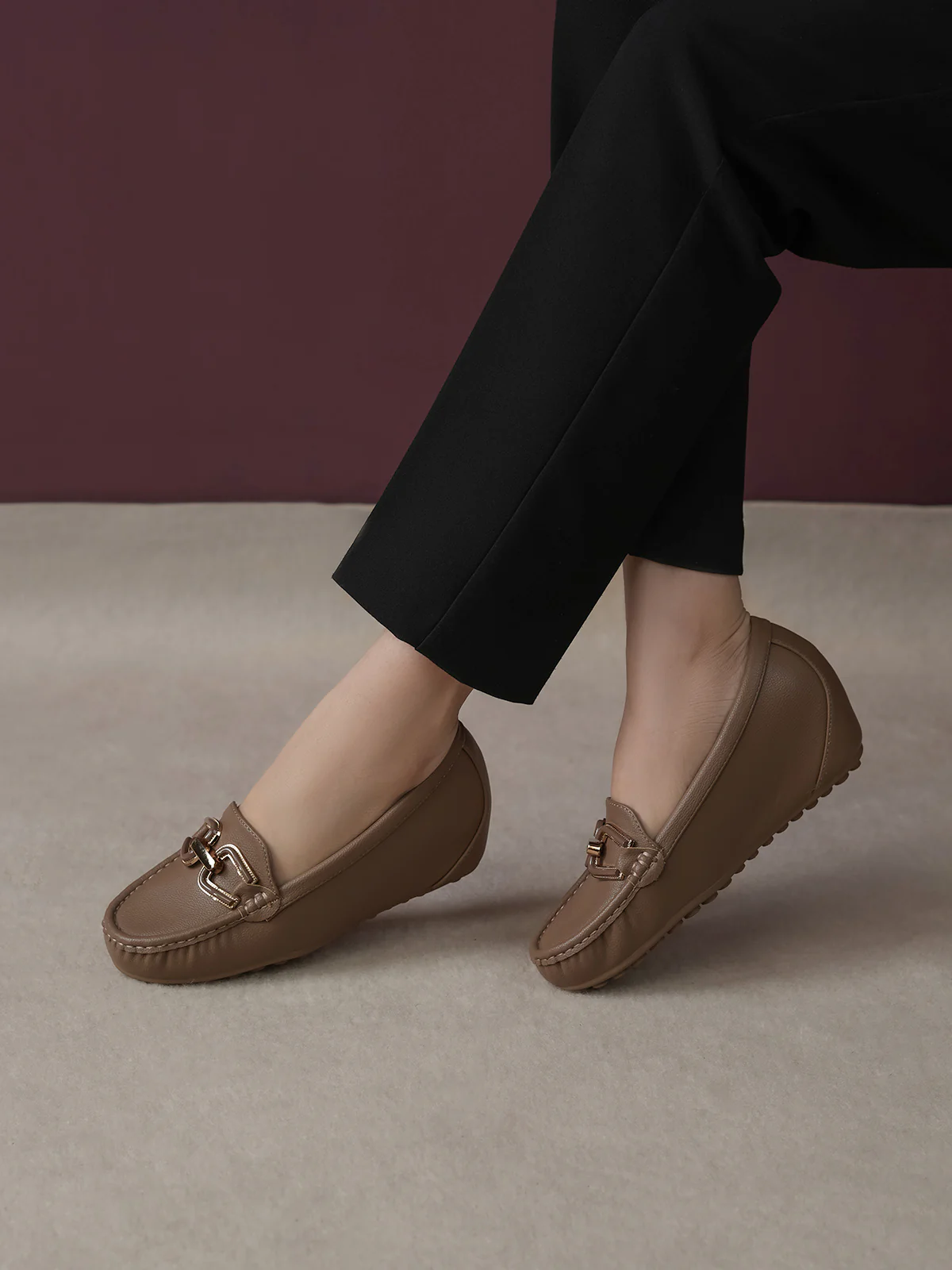 Women "ARETHA" Wedge Style Moccasins - Image 10