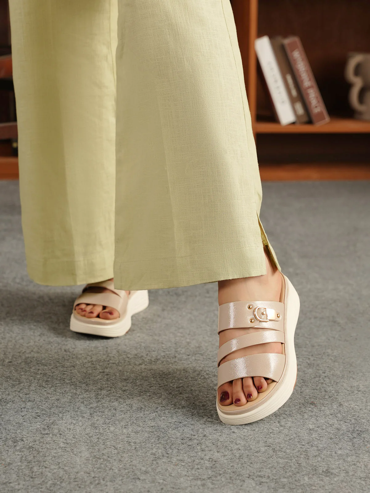 Women "AVERY" Sip On Wedge Slippers - Image 6