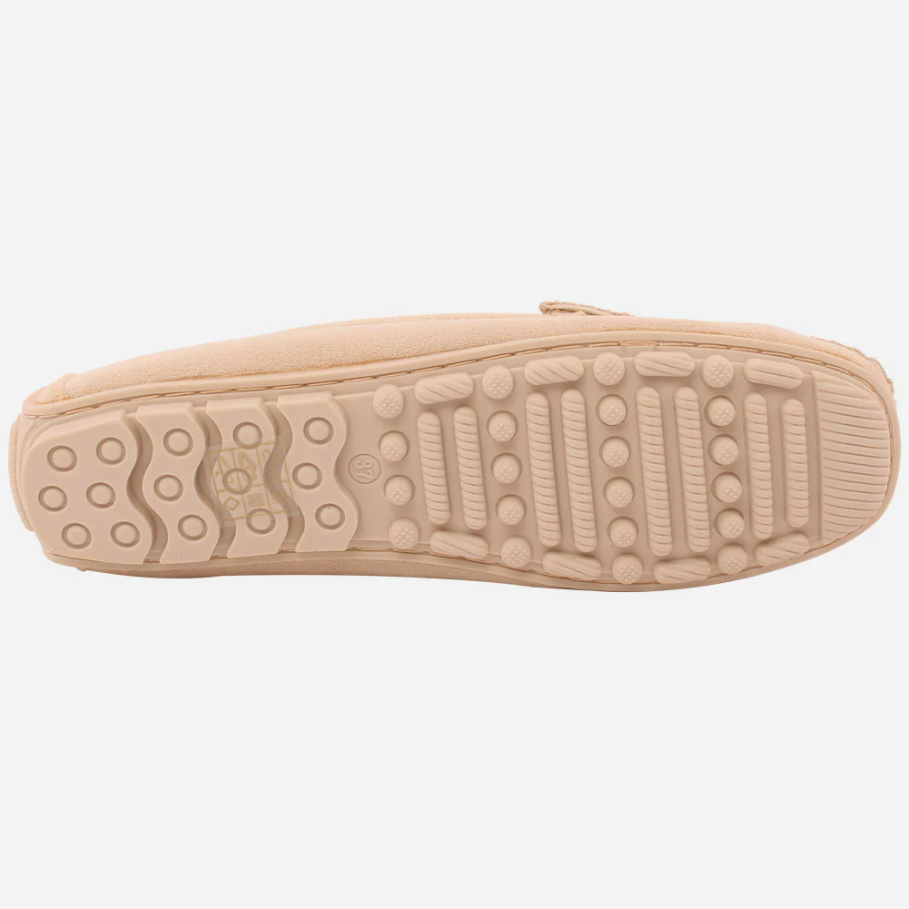 Women "Beaten" Suede Round Toe Flat Moccasins - Image 5