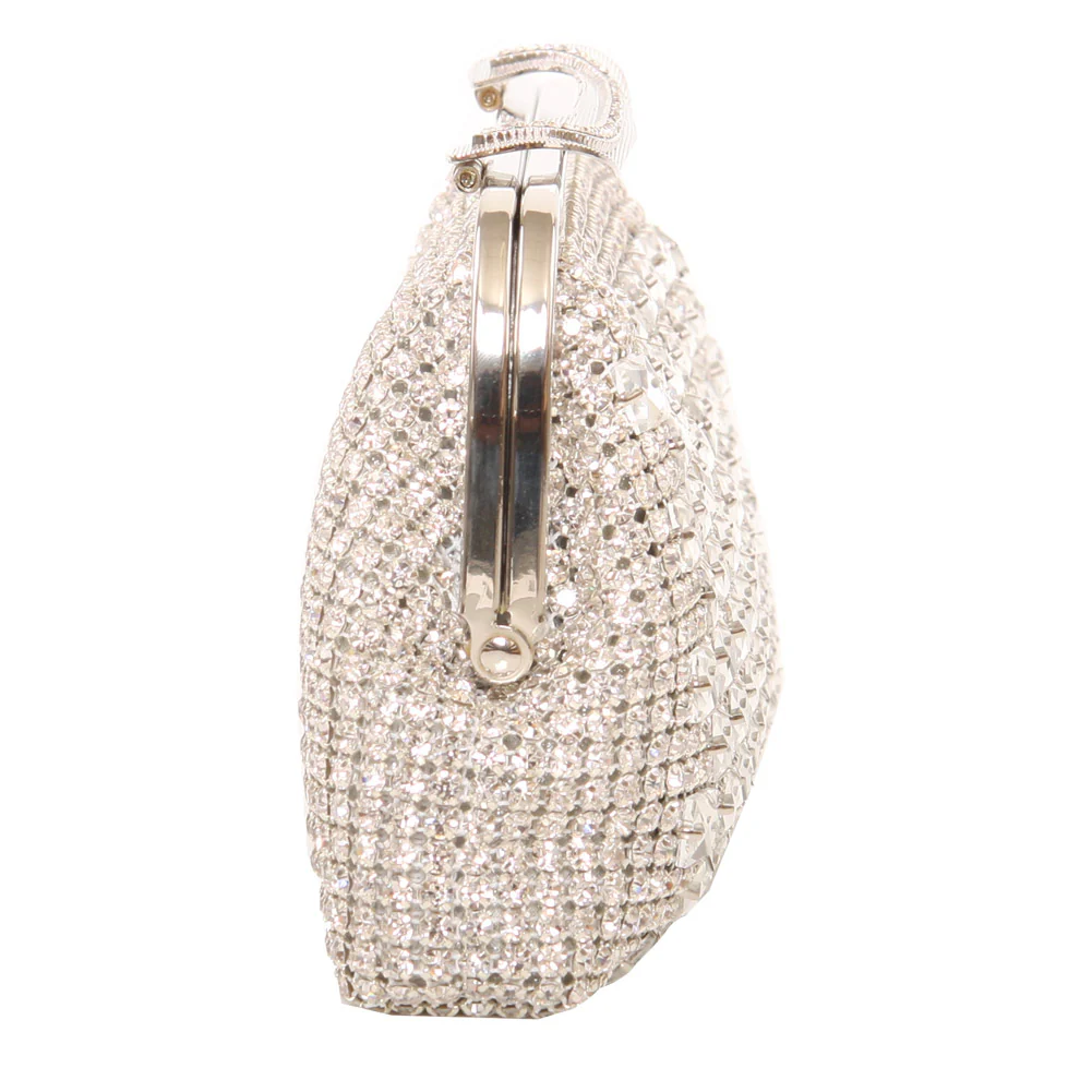 Women ‘Becky’ Diamante Embellished Evening Clutch Bag - Image 4