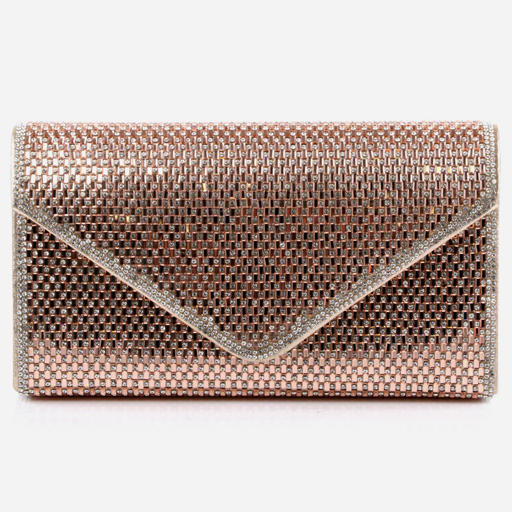 Women Evening Clutch Bag Wedding Handbag Prom Purse Sparkly Flap Over Party Bags Diamante Birthday Gifts for Her - Image 3