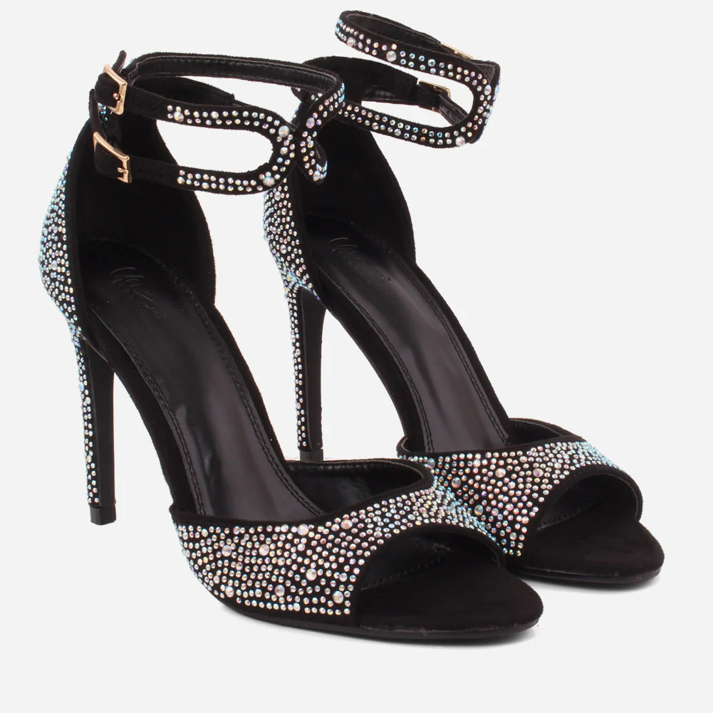 Women "FLORANCE" Two Tone Bling Bling Sandals - Image 2