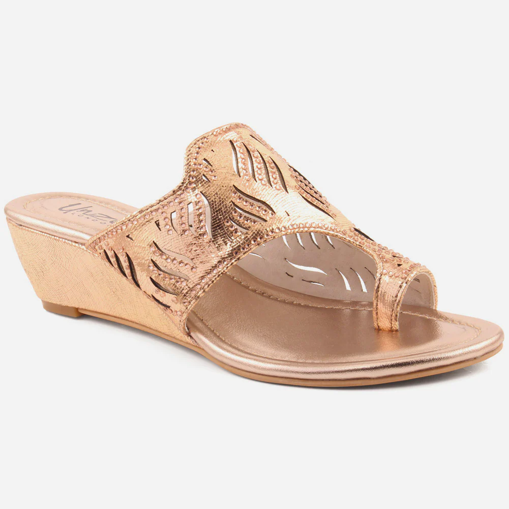 Women "KATE" Glossy Slip On Sandals