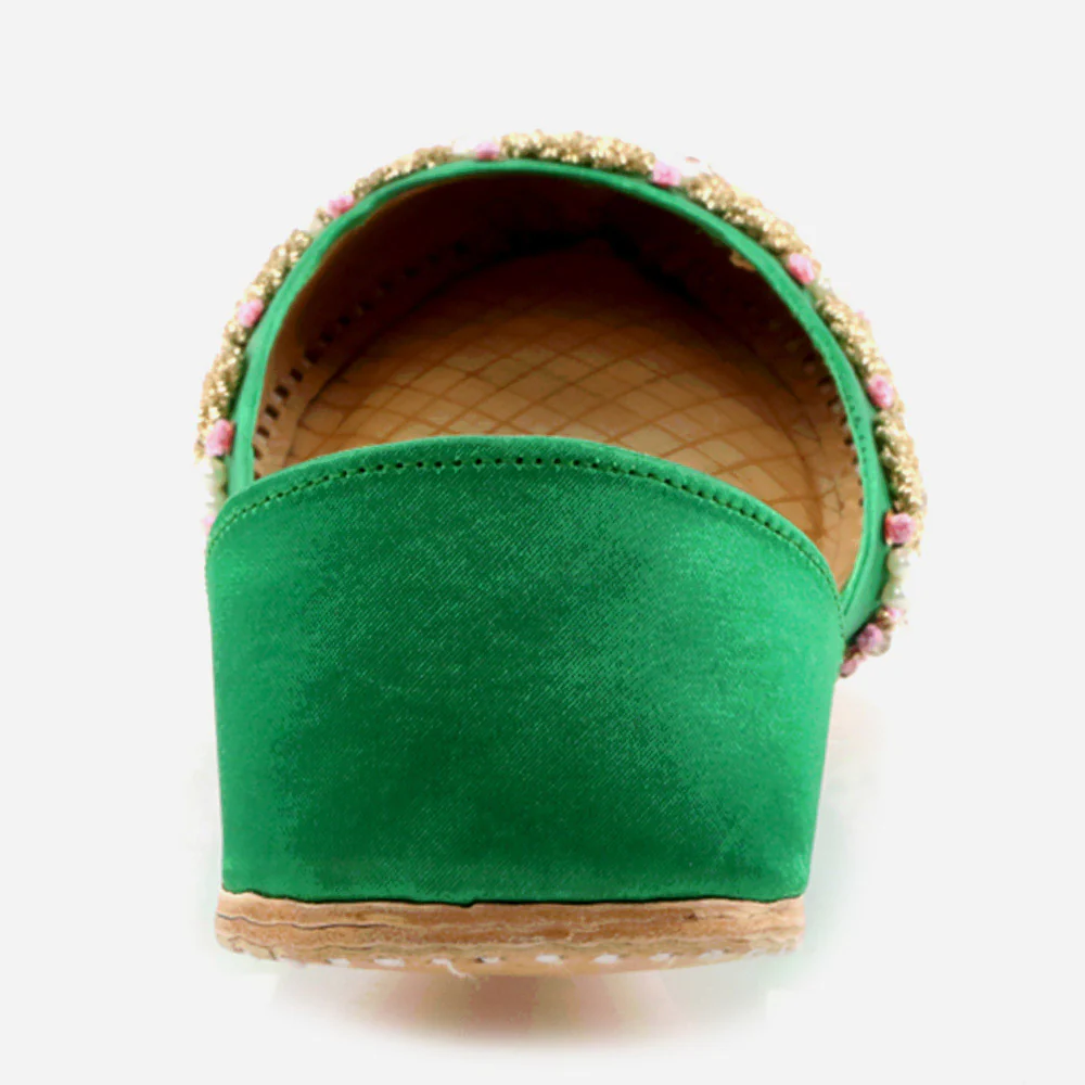 Women Ladies Fashion Decorated Jotis Mojaris Traditional Indian Wedding Bridal Slip Ons Evening Party Handmade Leather Khussa Pumps Shoes - Image 5