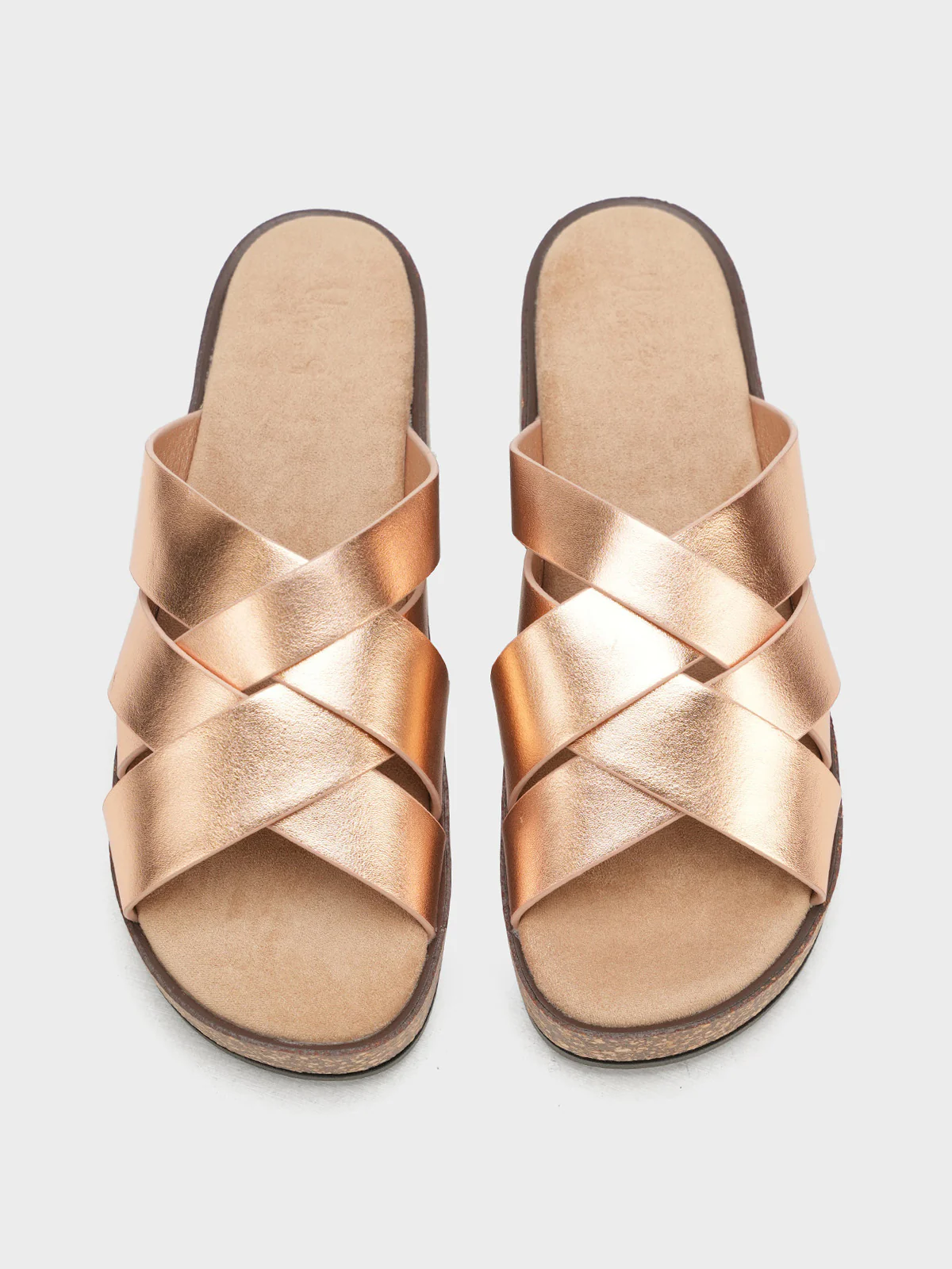 Women "SANTIA" Cross Strap Wedge Slippers - Image 6