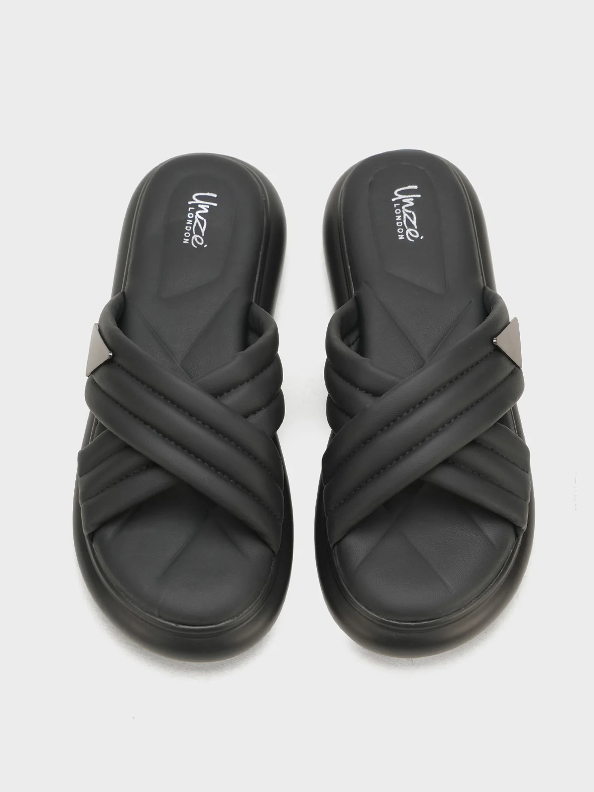 Women "STEFAN" Slip On Cross Step Slippers - Image 6