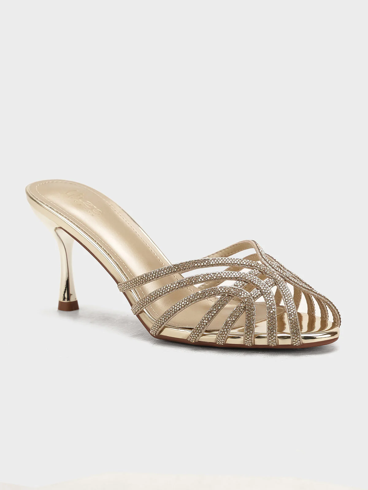 Women "SYLVIA" Fancy Slip On Heel Sandals