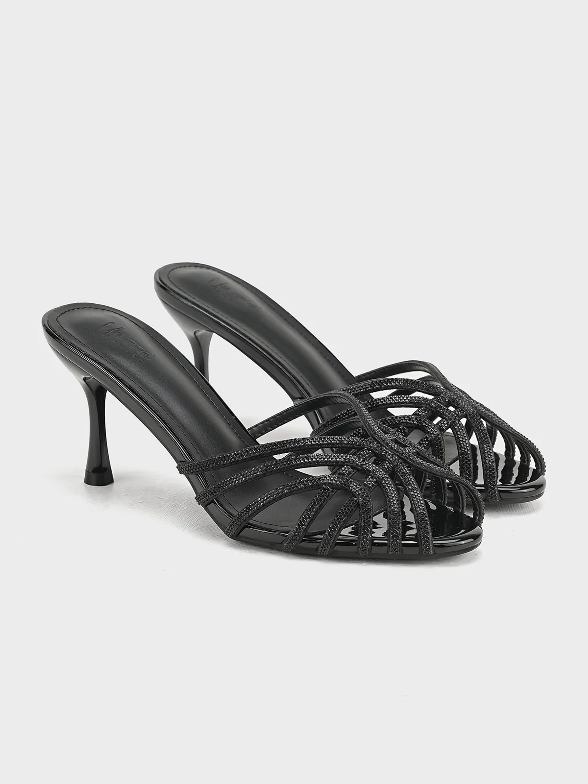 Women "SYLVIA" Fancy Slip On Heel Sandals - Image 4