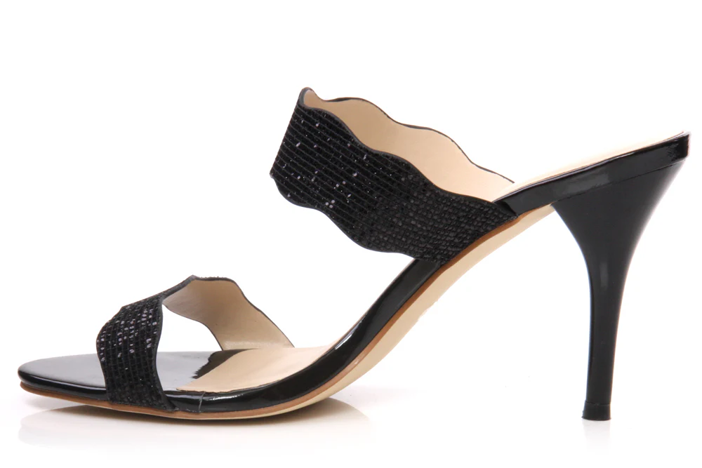 Womens 'Alessandra' Slip On Heel Sandal - Image 3