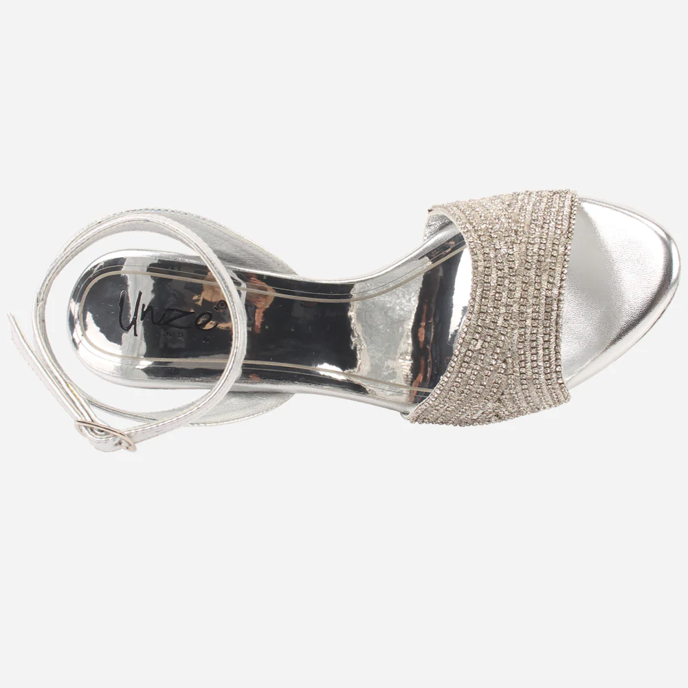 Women's "ALEXA" Rhinestones Decorated Stiletto Sandals - Image 4